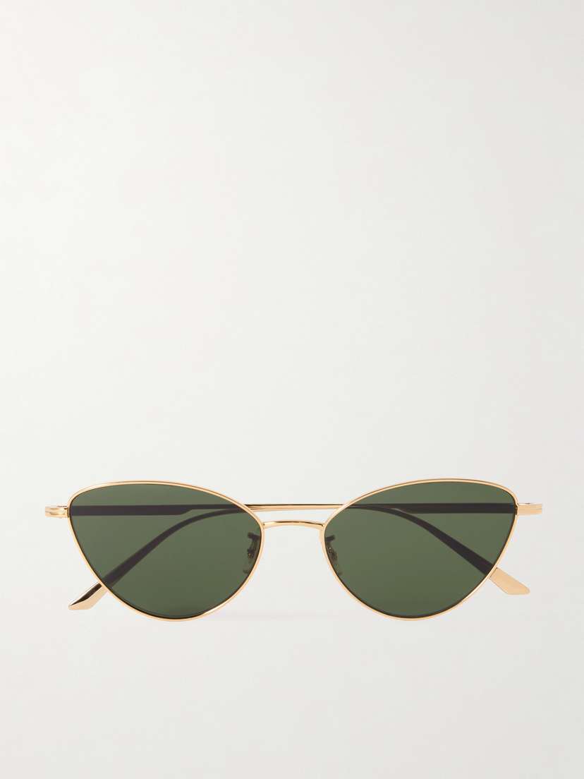 Oliver Peoples + Khaite 1998c Cat-eye Gold-tone Sunglasses