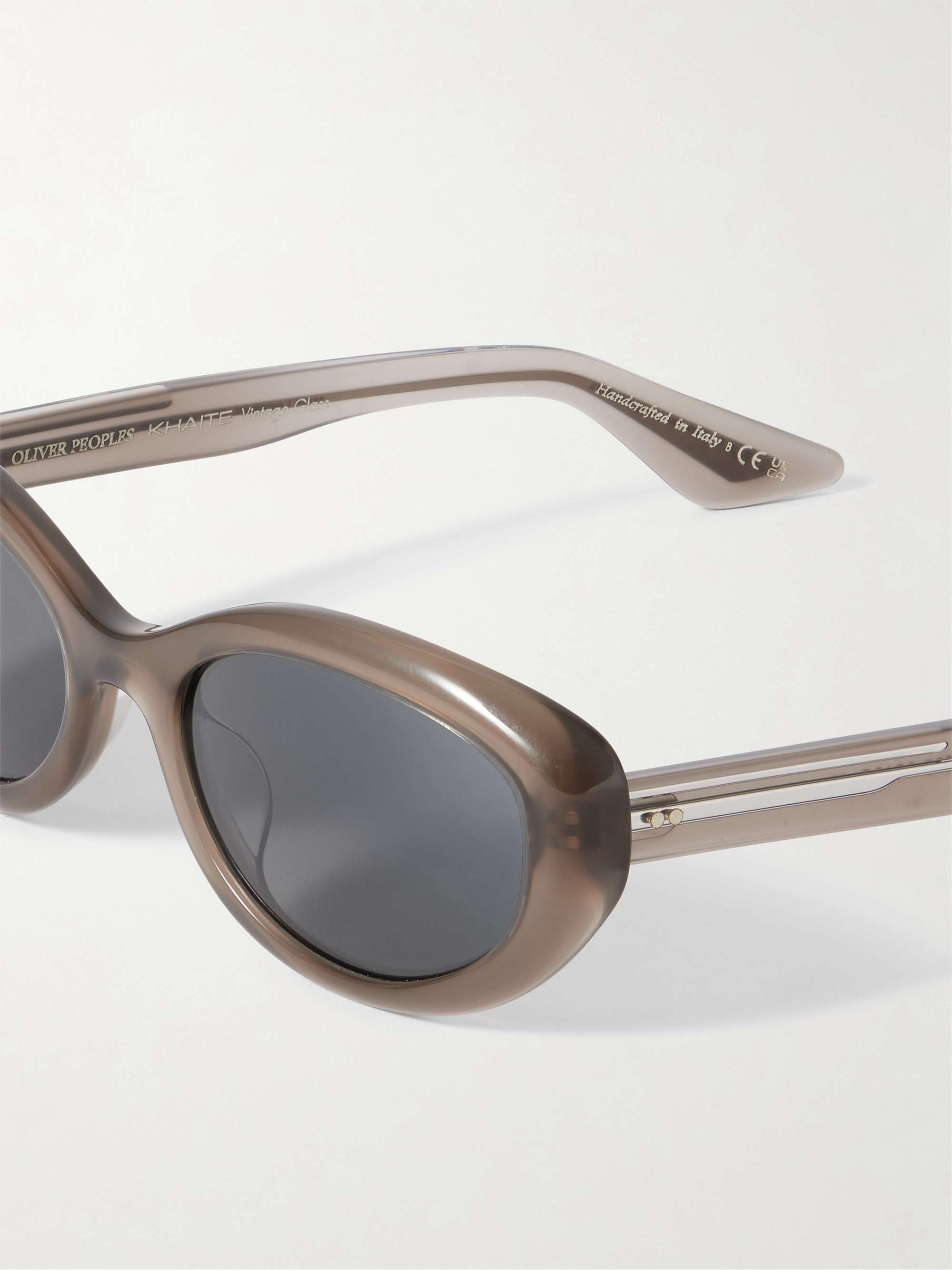OLIVER PEOPLES + Khaite 1969 oval-frame acetate sunglasses