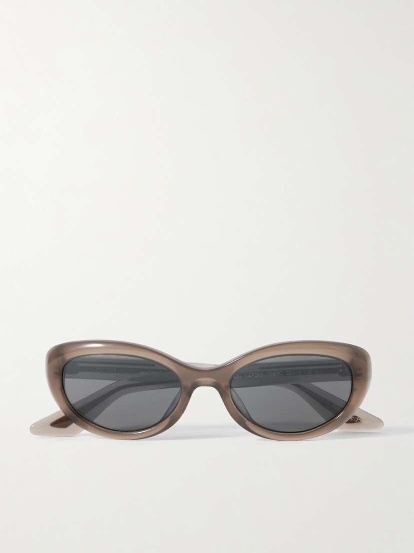 Oliver Peoples + Khaite 1969c Oval-frame Acetate Sunglasses