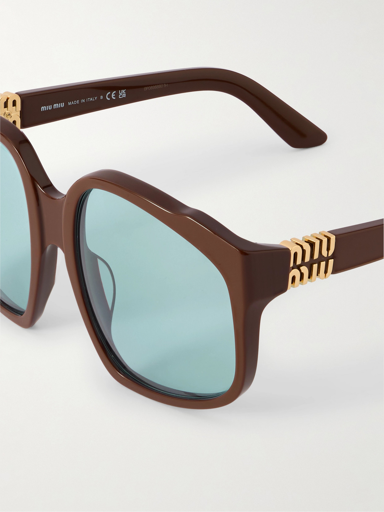 Miu Miu Oversized Square-frame Acetate Sunglasses In Brown