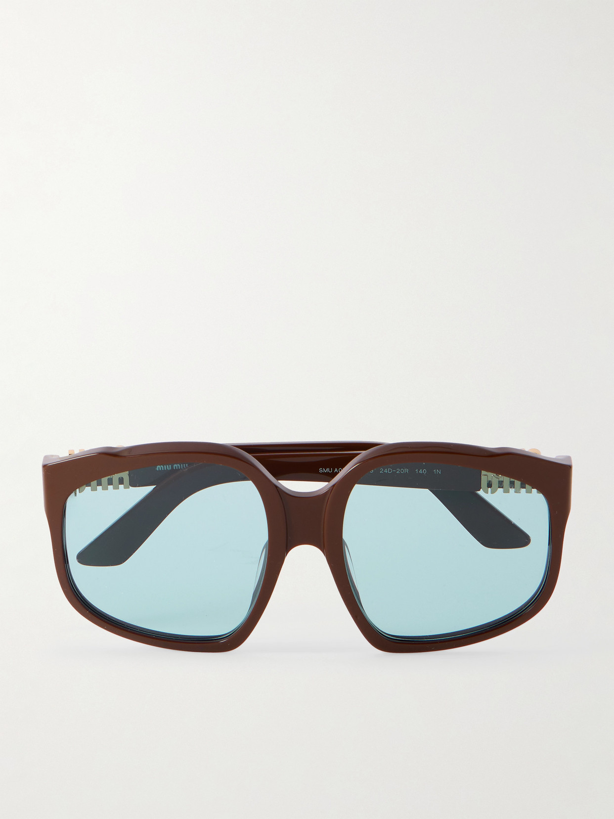 Miu Miu Oversized Square-frame Acetate Sunglasses In Brown