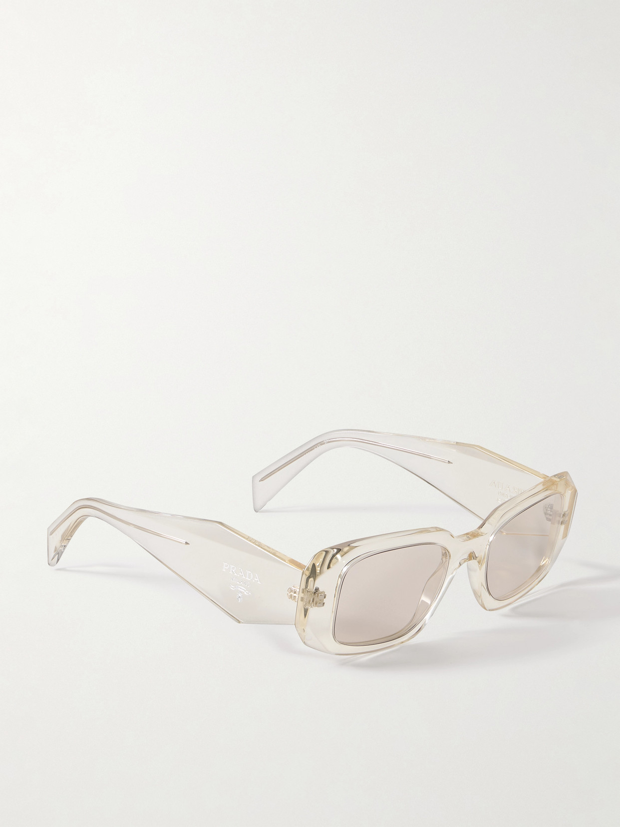 Prada Square-frame Acetate Sunglasses In Neutrals