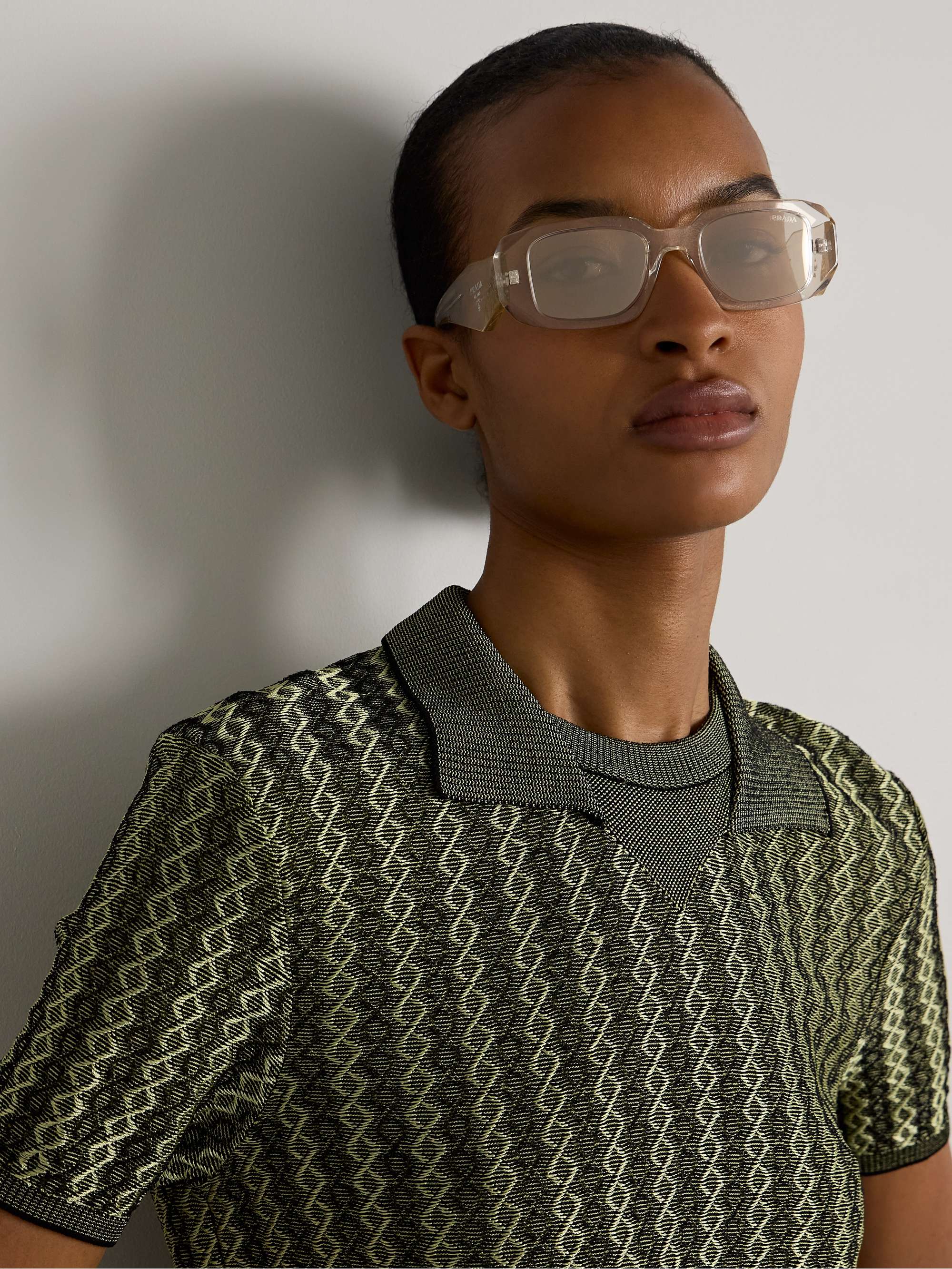 PRADA EYEWEAR Square-frame acetate sunglasses