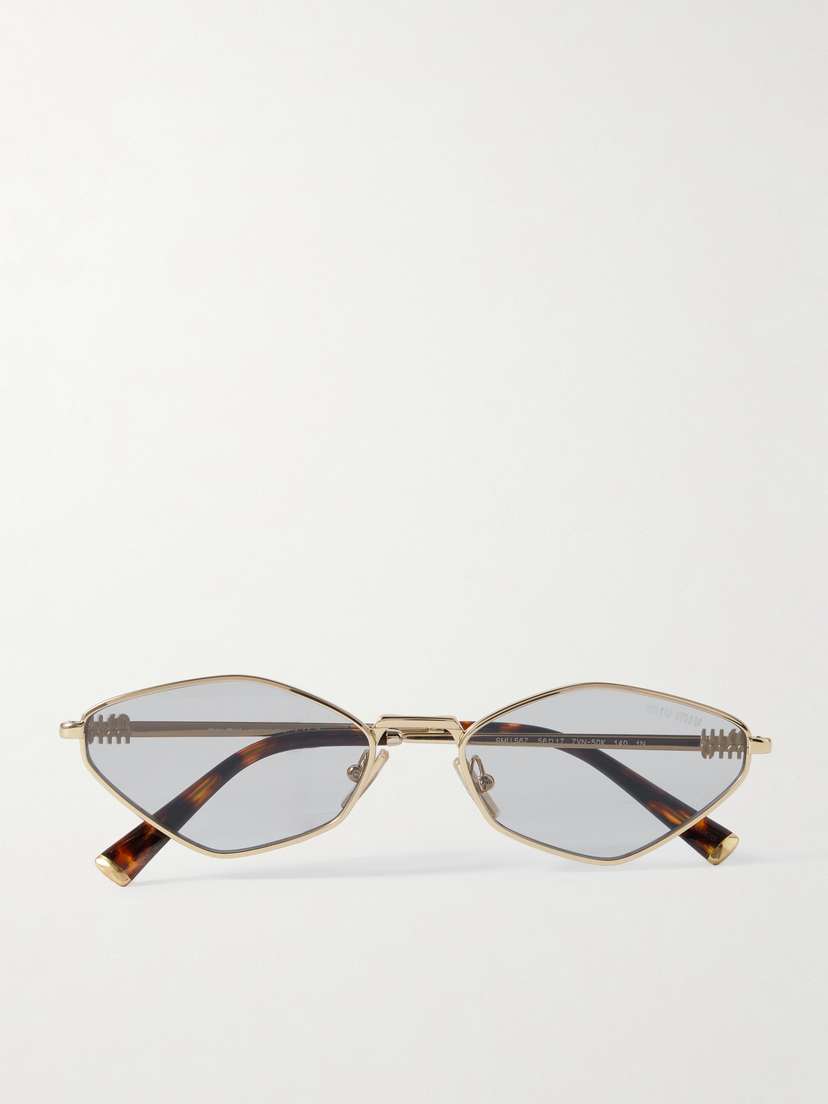 Miu Miu Eyewear Hexagon-frame Gold-tone Sunglasses | Thumbnail 5 Miu Miu Eyewear Hexagon-frame Gold-tone Sunglasses | Thumbnail 5