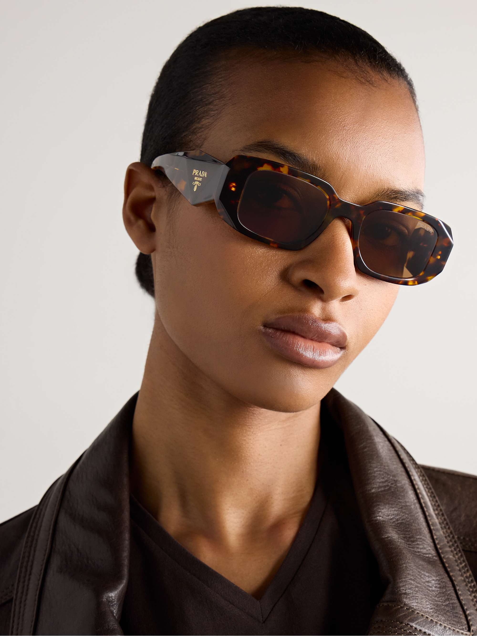 PRADA EYEWEAR Square-frame acetate sunglasses
