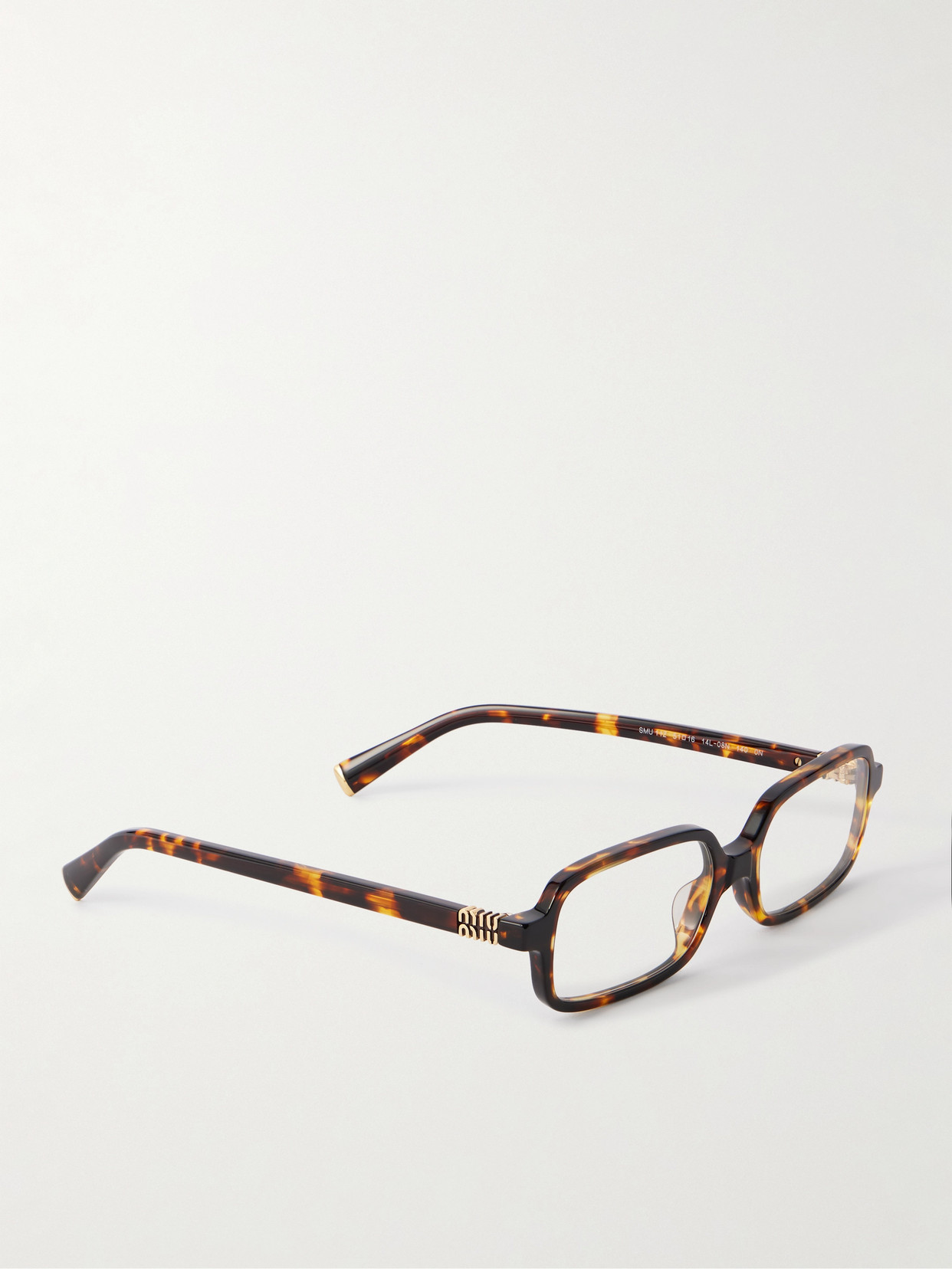 Miu Miu Rectangular-frame Tortoiseshell Acetate Optical Glasses In Tortoiseshell