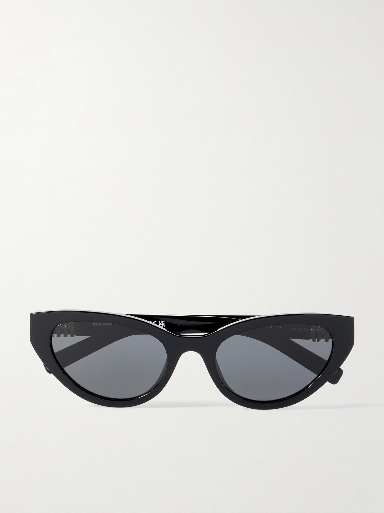Miu Miu Cat-eye Acetate Sunglasses In Black