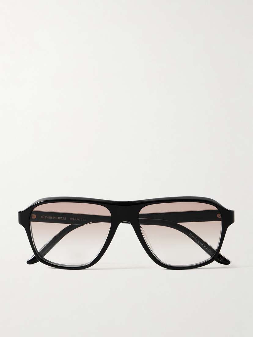 Oliver Peoples + Khaite 1978rx Square-frame Acetate And Gold-tone Sunglasses