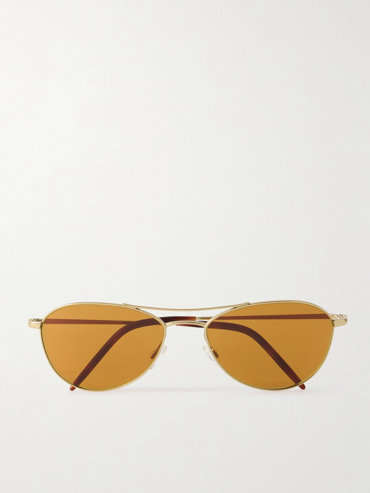 Oliver Peoples Aero Ii Aviator-style Gold-tone Sunglasses