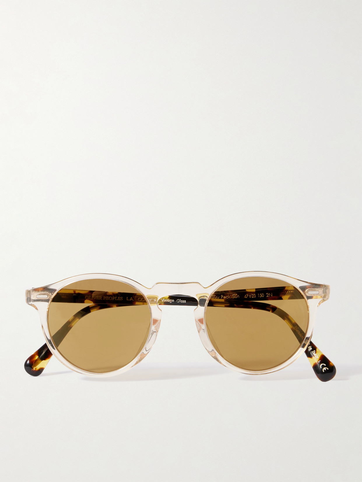 Oliver Peoples Gregory Peck Round-frame Acetate Sunglasses In Neutral