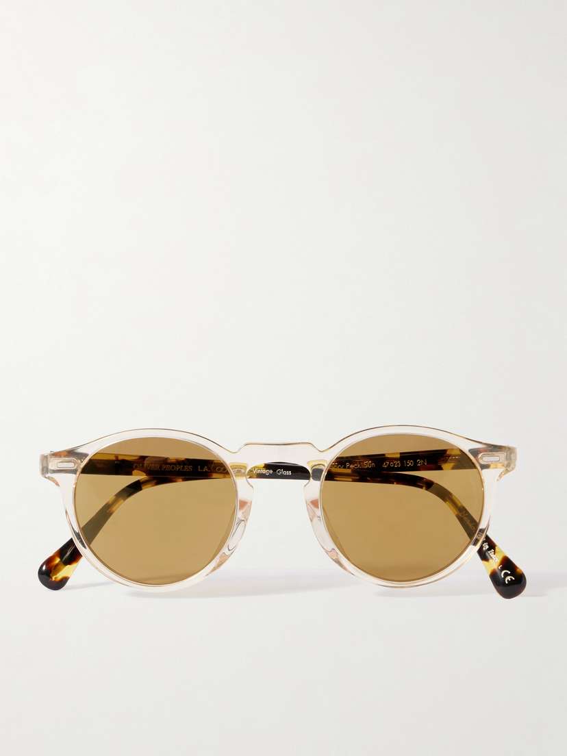 Oliver Peoples Gregory Peck Round-frame Acetate Sunglasses