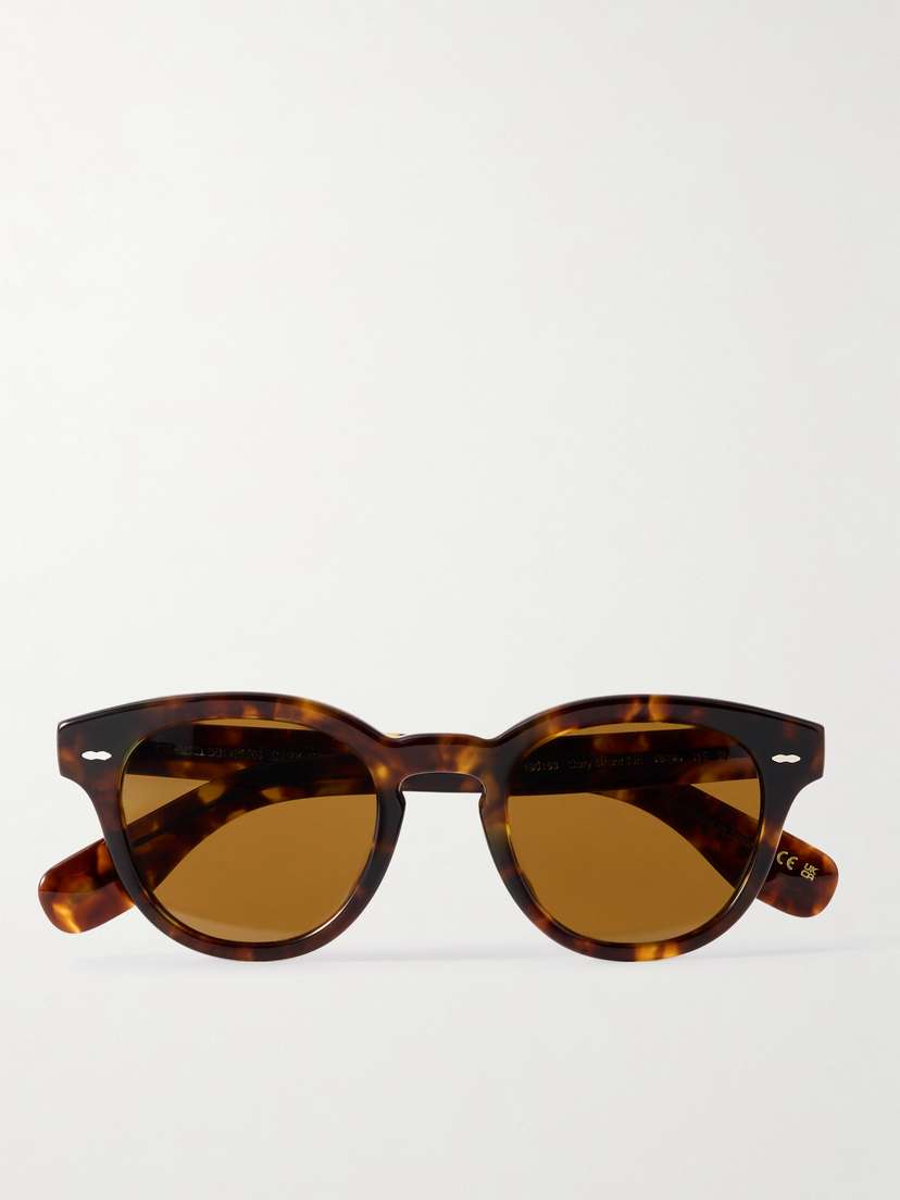 Oliver Peoples Cary Grant Round-frame Tortoiseshell Acetate Sunglasses