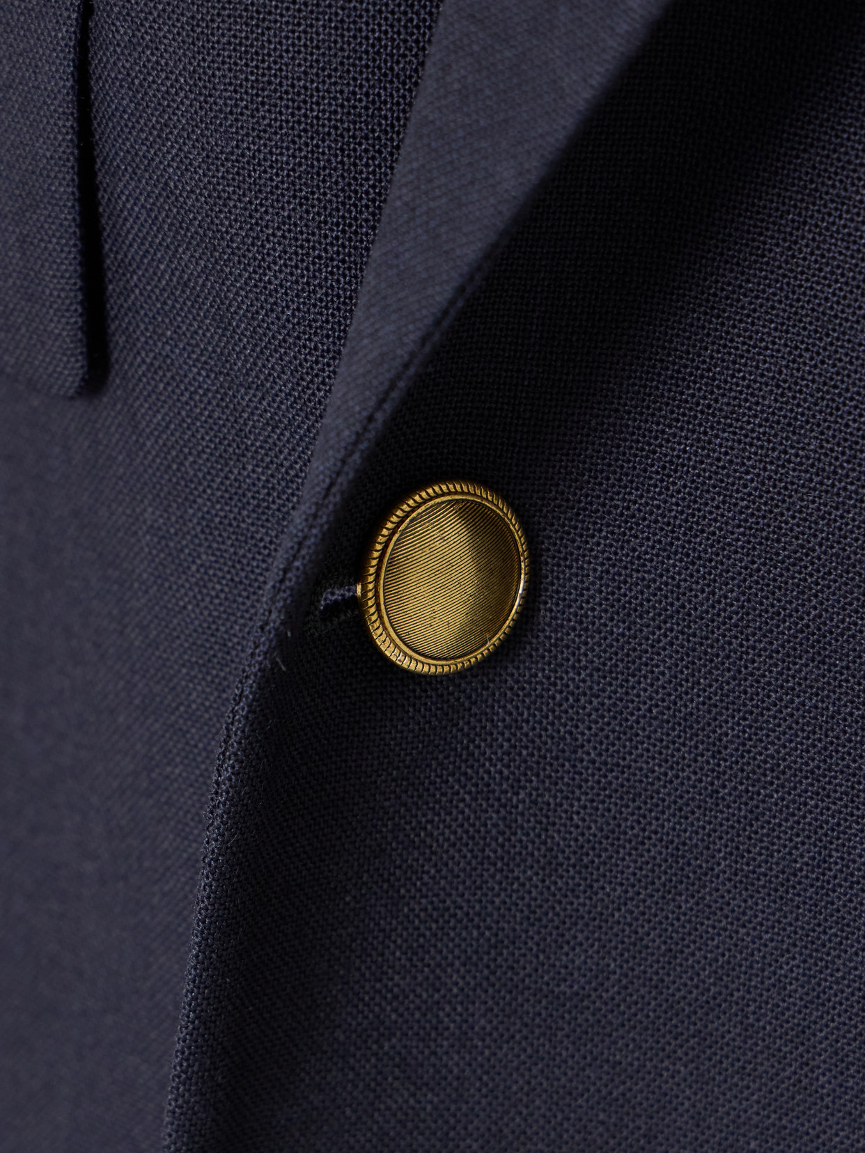 Saint Laurent Oversized Double-breasted Grain De Poudre Wool Blazer In Blue