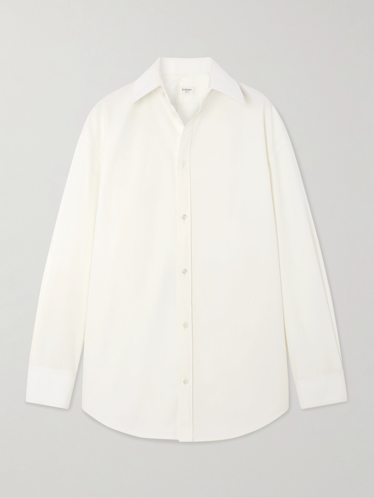 Saint Laurent Cotton-poplin Shirt In White