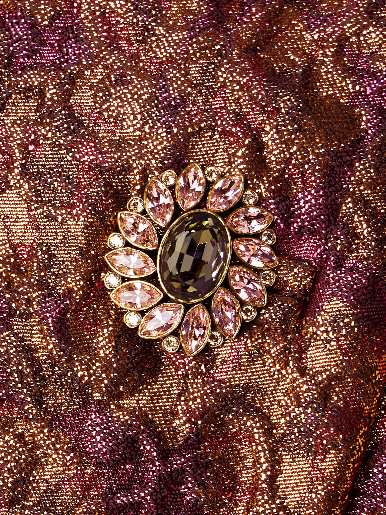 Saint Laurent Crystal-embellished Metallic Wool-blend Brocade Jacket