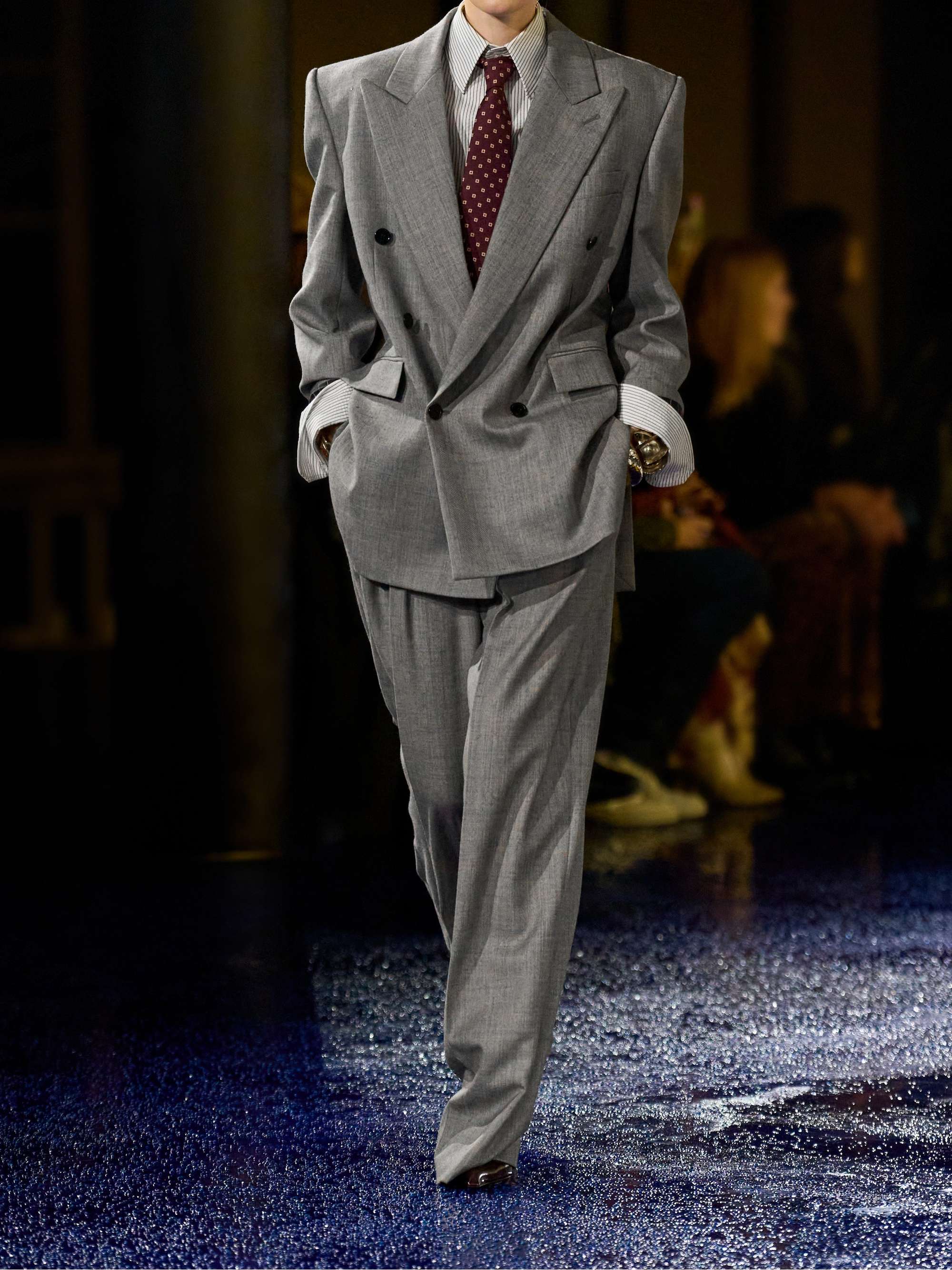 SAINT LAURENT Pleated wool wide-leg pants | NET-A-PORTER
