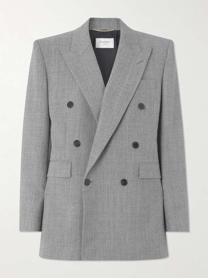 Saint Laurent Double-breasted Wool-twill Blazer