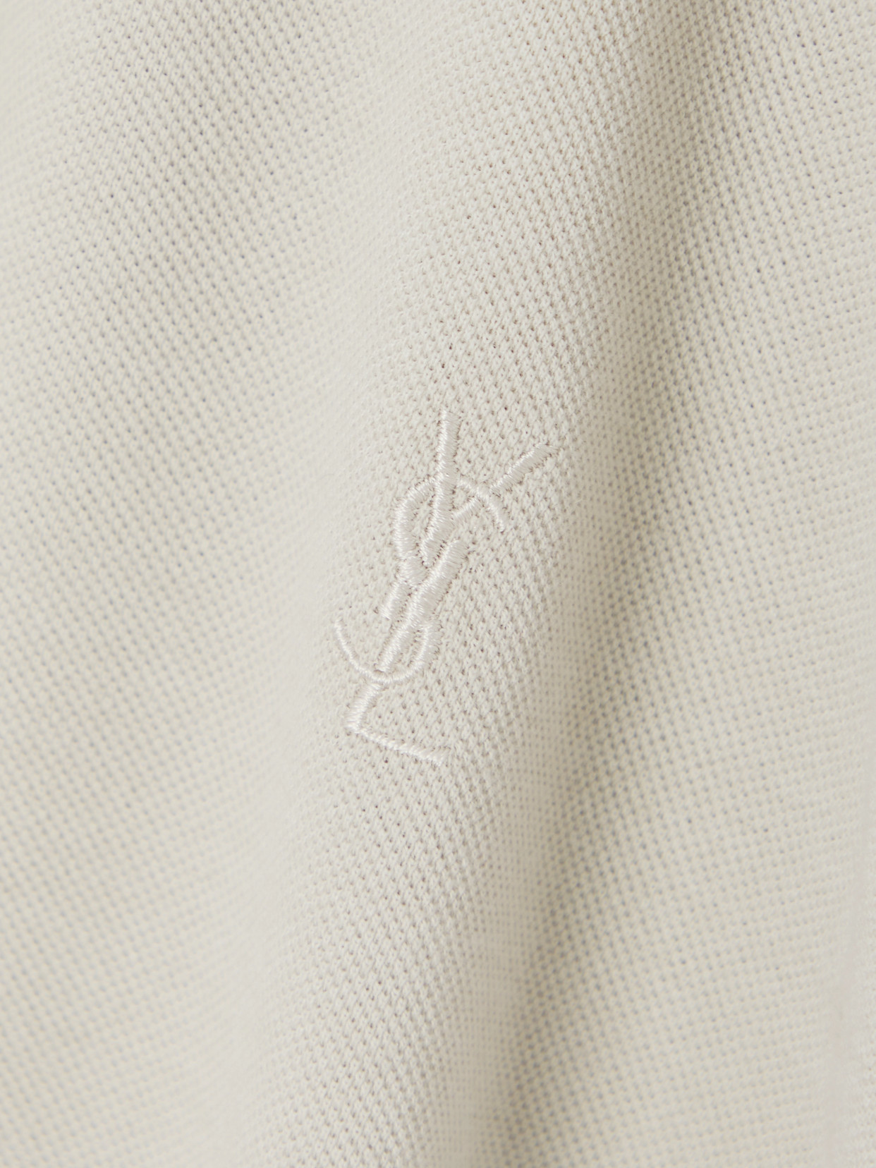 Saint Laurent Cassandra Cap Sleeve Polo Top In Gray