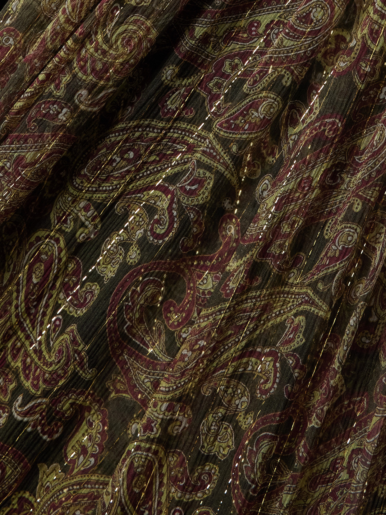 Saint Laurent Tiered Maxi Skirt In Brown