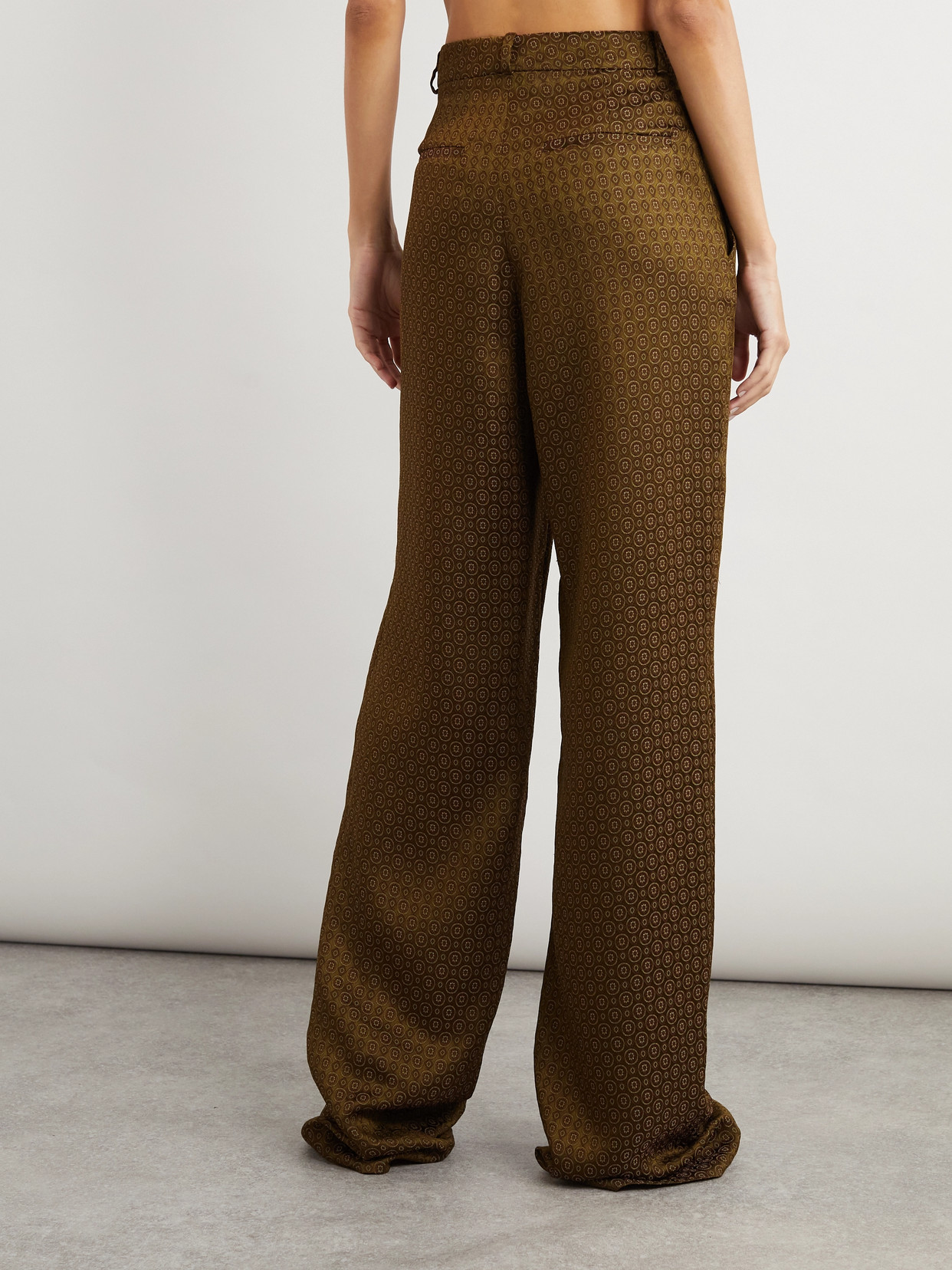 Saint Laurent Jacquard Wide-leg Pants