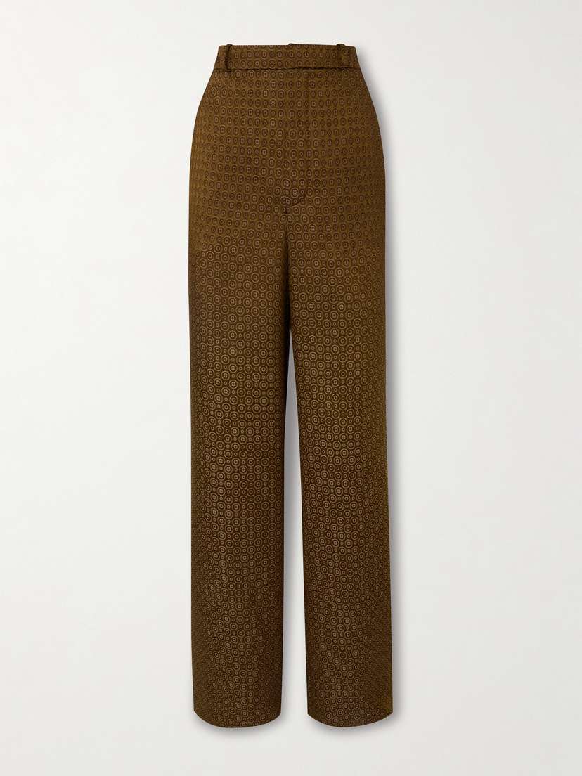 Saint Laurent Jacquard Wide-leg Pants
