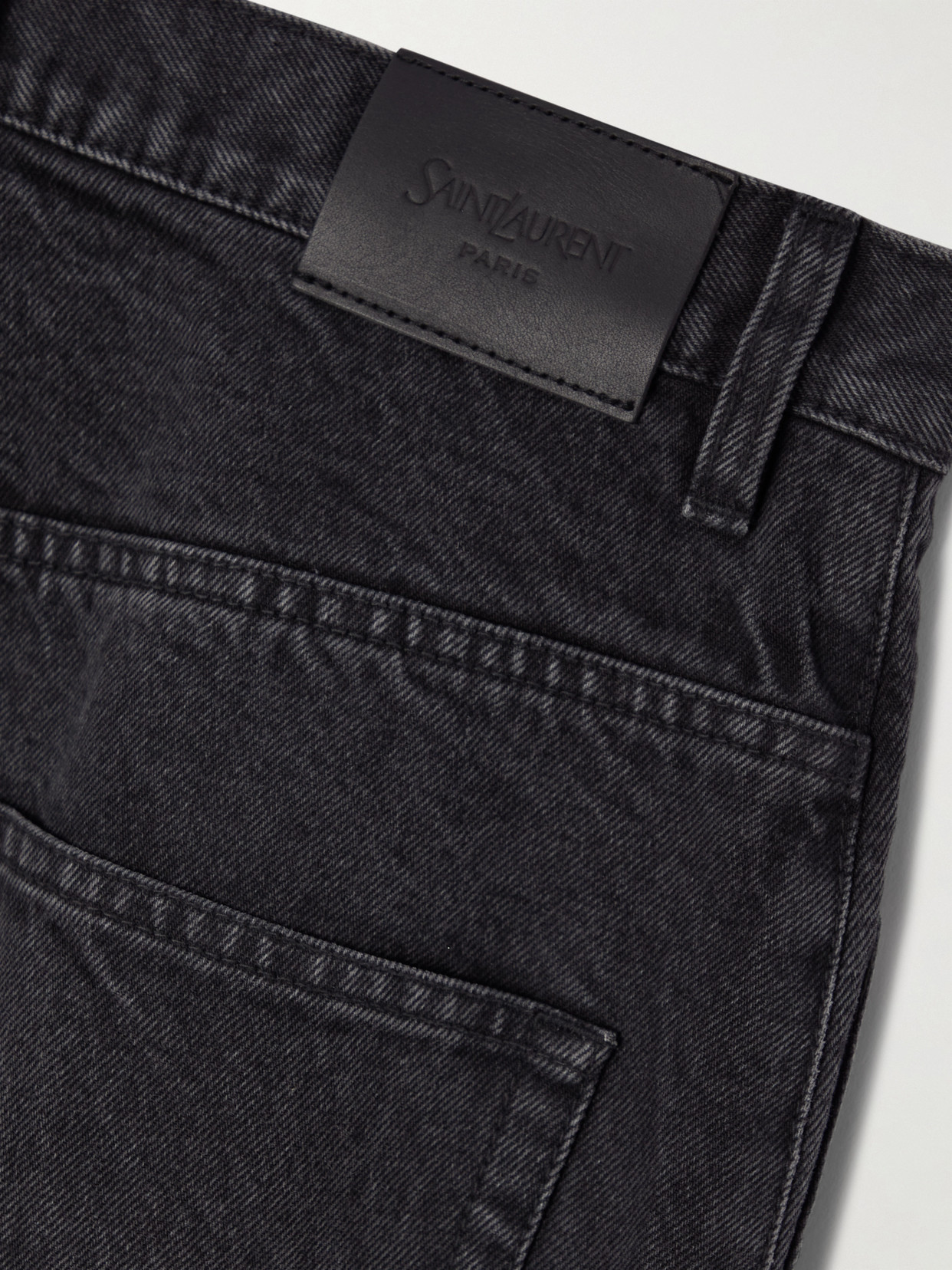 Saint Laurent High-rise Tapered Jeans In Black