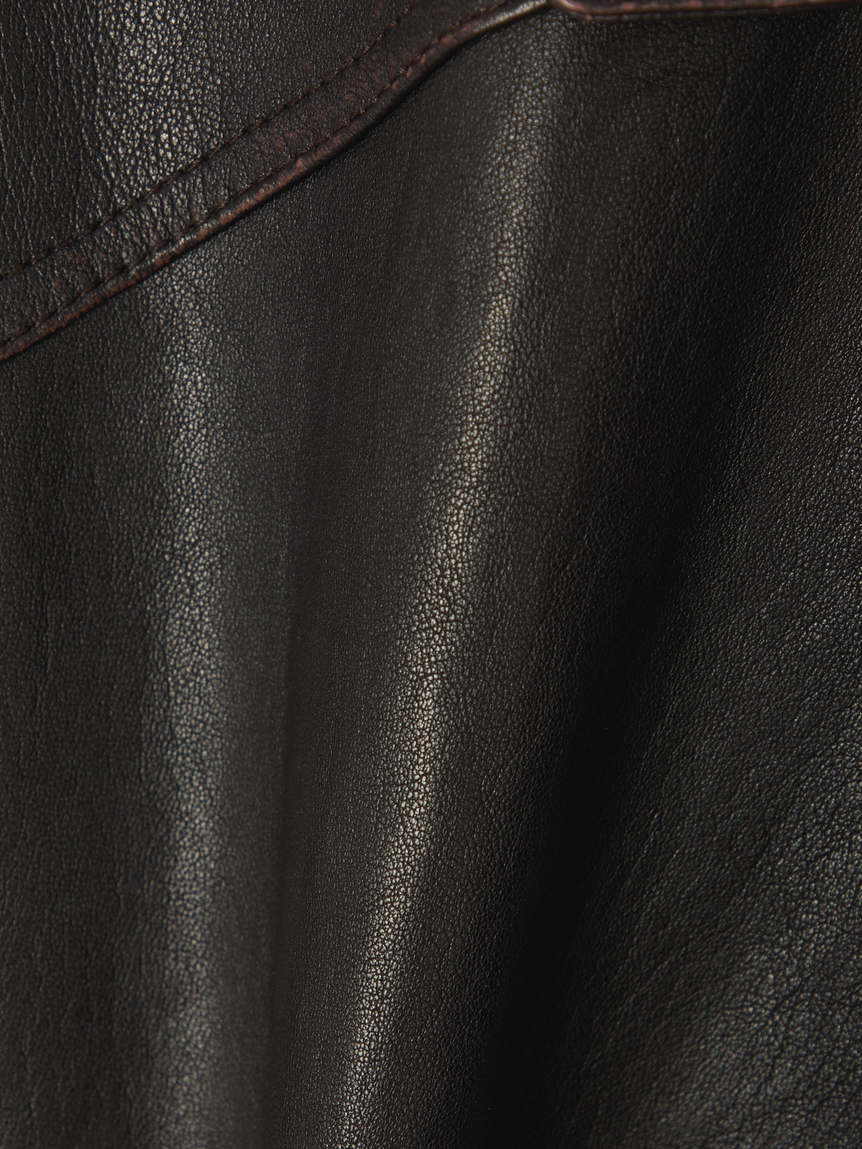 Saint Laurent Leather Jacket In Black