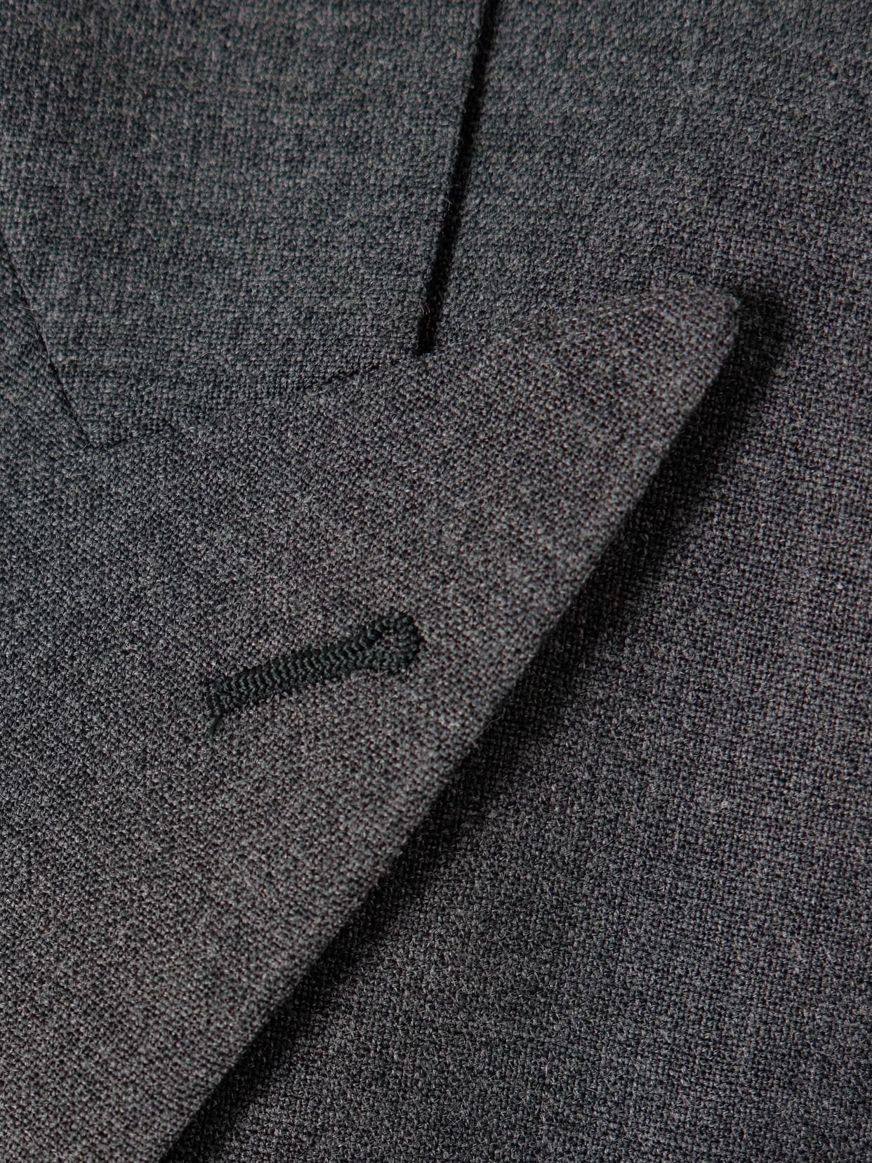 Saint Laurent Double-breasted Wool Blazer In Gray
