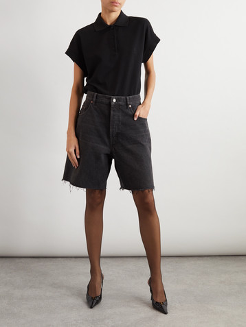 Saint Laurent Frayed denim shorts