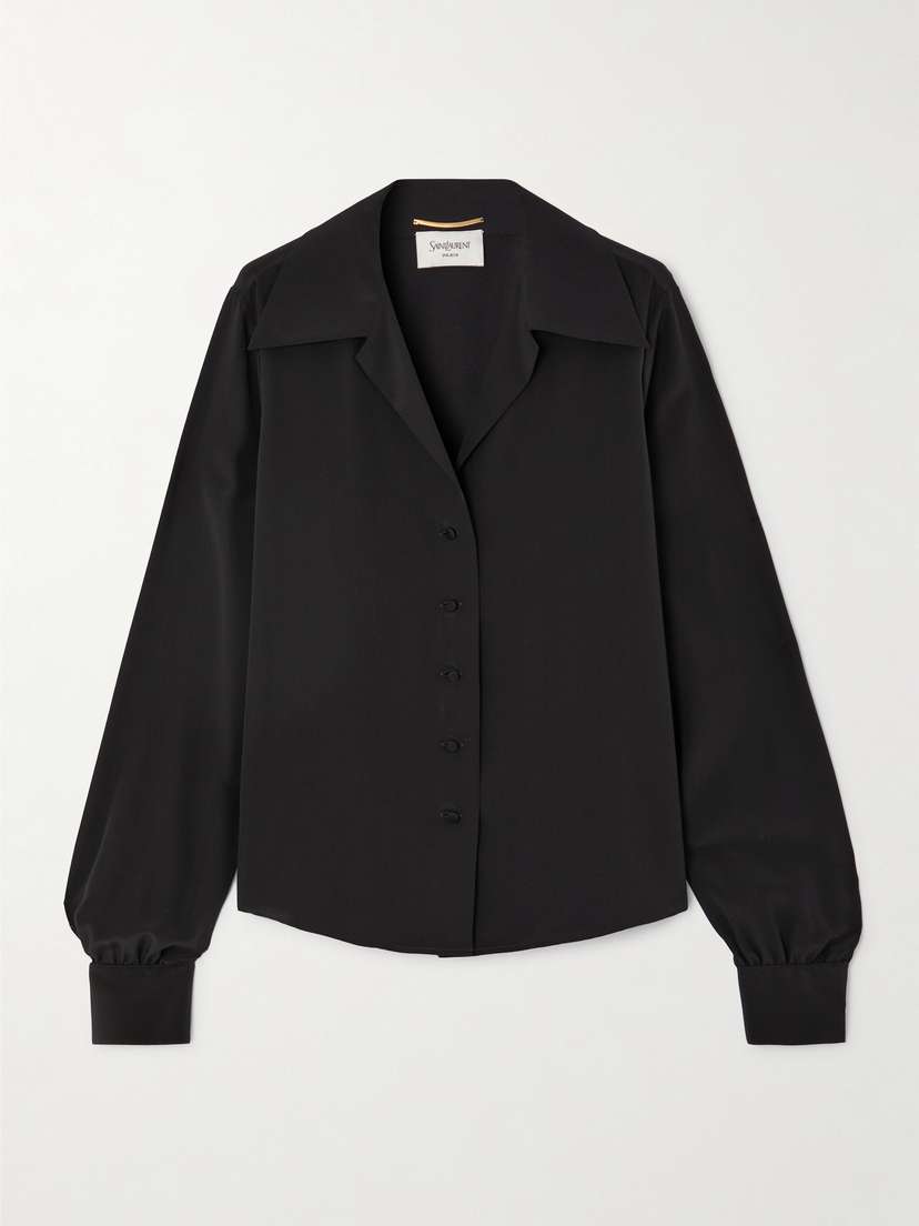 Saint Laurent Silk Crepe De Chine Blouse
