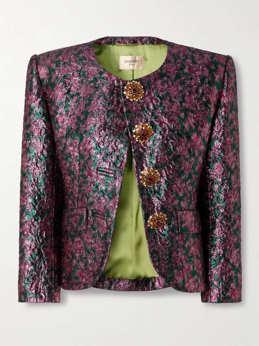 Saint Laurent Embellished Brocade Jacket