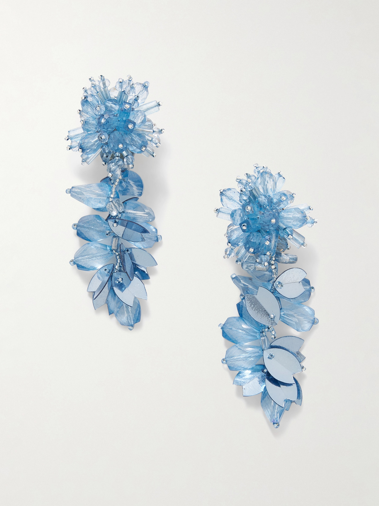 Oscar De La Renta Beaded Gold-tone Clip Earrings