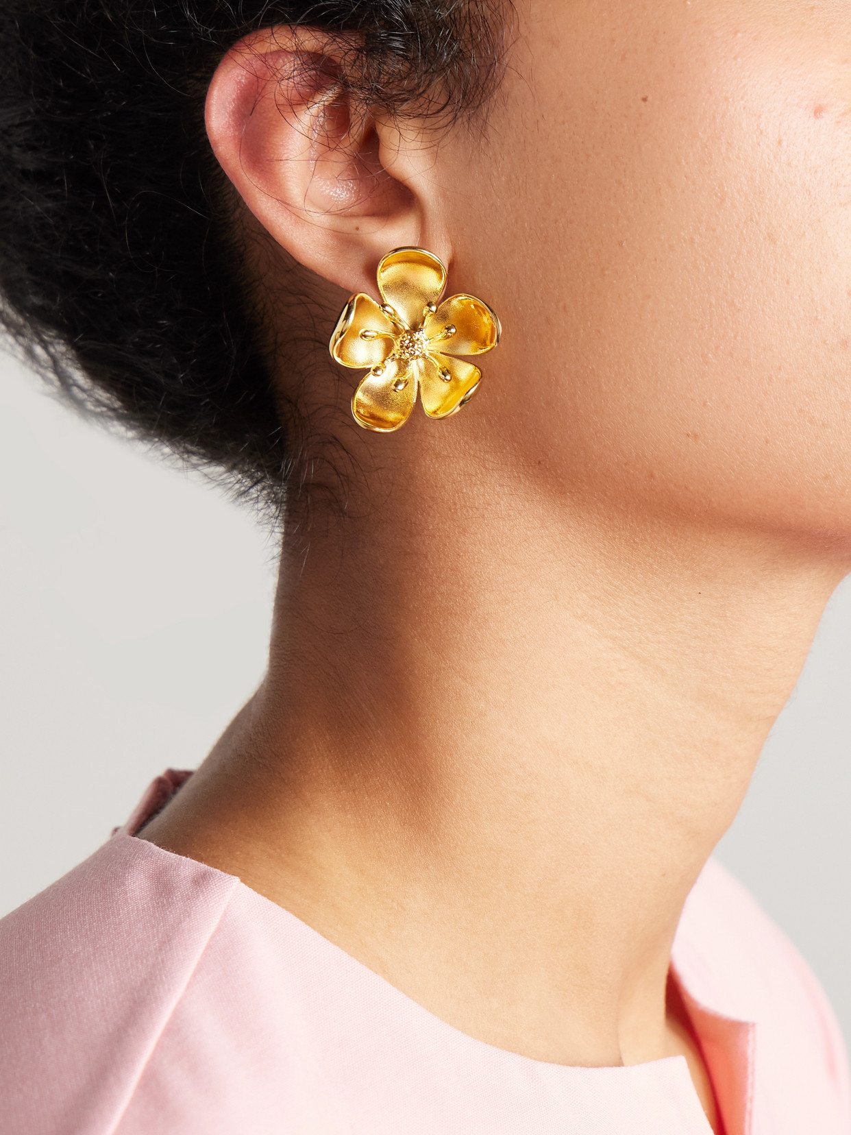 Oscar De La Renta Gold-tone Earrings