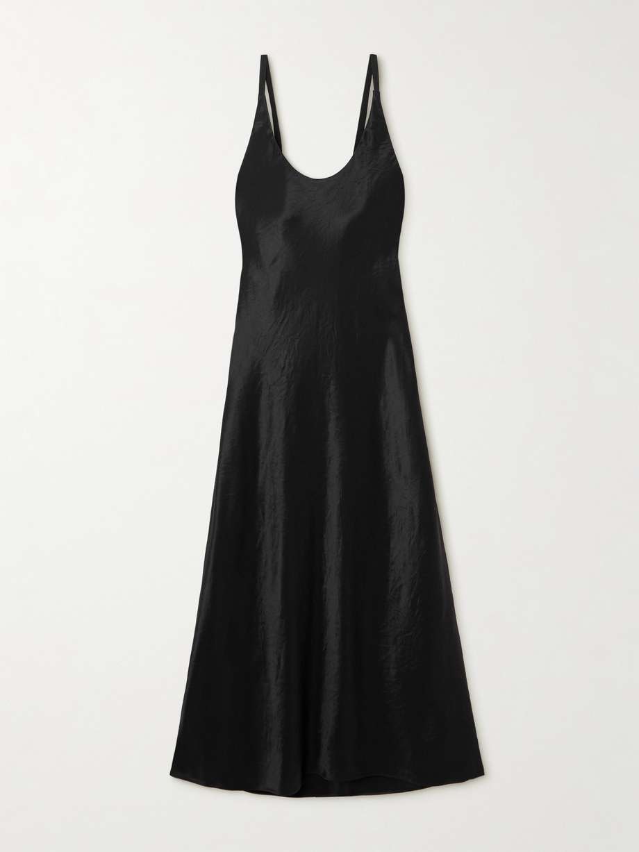 satin midi dress
