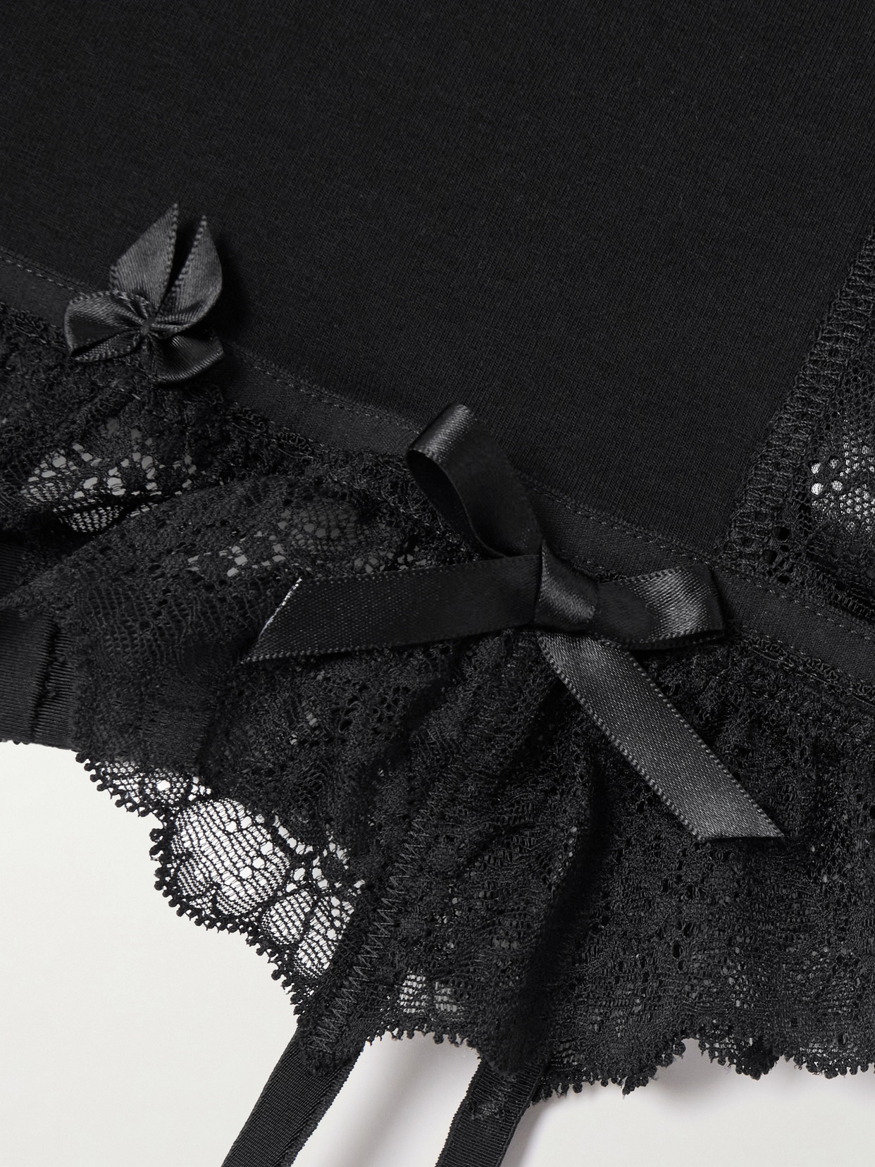 Balenciaga Cropped Jersey And Tulle-trimmed Lace Top
