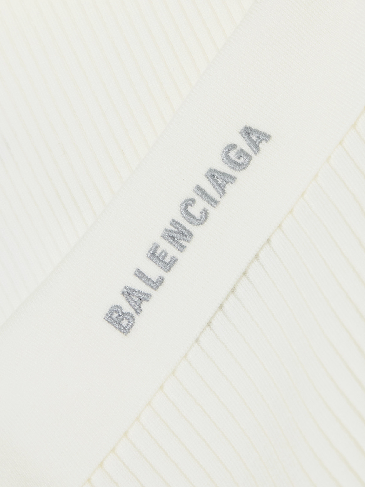Balenciaga Embroidered Ribbed Wool-blend Polo Shirt In White