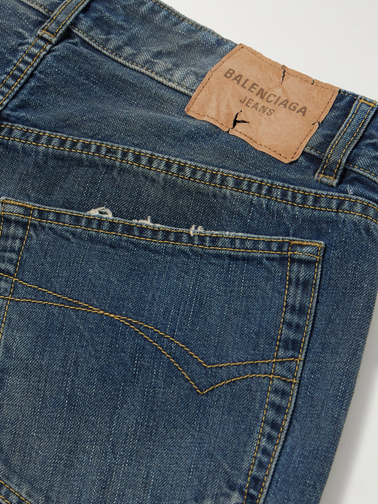 Shop Balenciaga Mid-rise Wide-leg Jeans In Blue