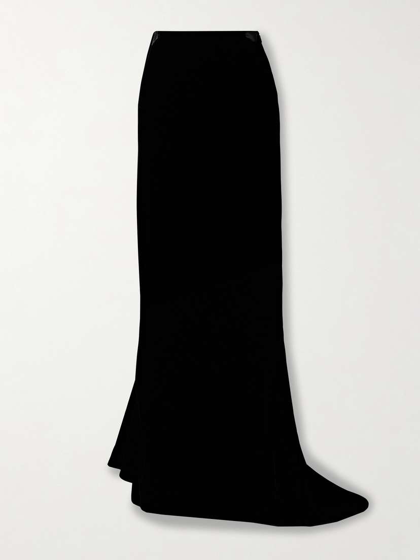 Balenciaga Velvet Maxi Skirt