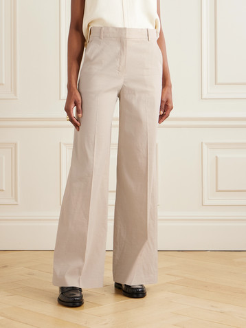 Theory Treeca linen-blend wide-leg pants