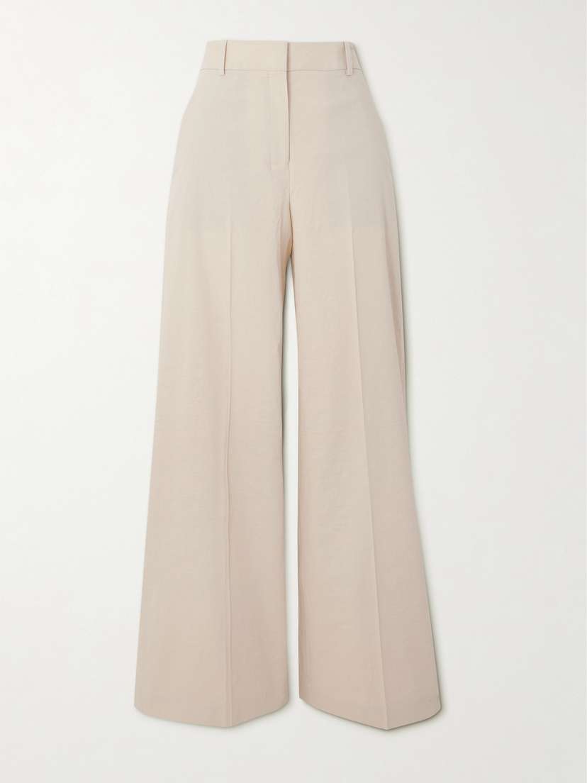Theory Treeca Linen-blend Wide-leg Pants