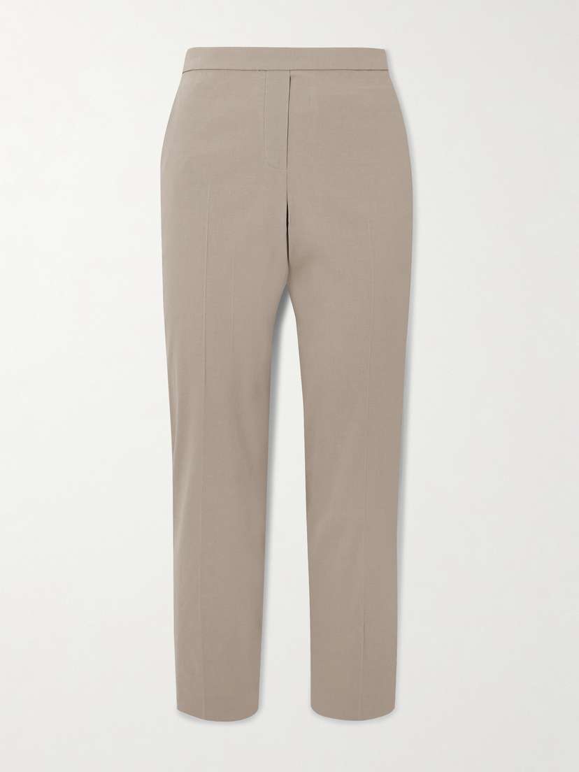 Theory Stretch Organic Linen-blend Straight-leg Pants
