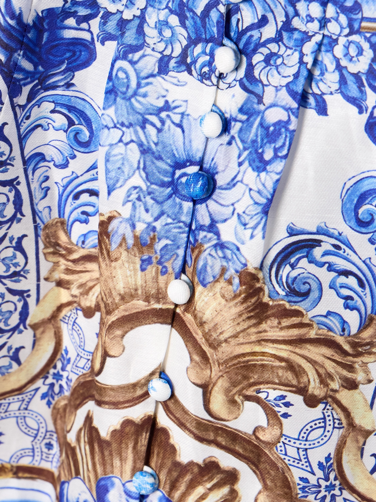 Shop Camilla Pleated Printed Linen And Silk-blend Mini Dress In Blue