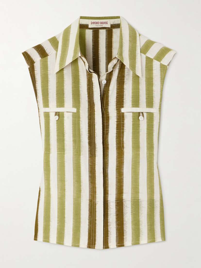 Emporio Sirenuse Ylenia Striped Cotton Blouse