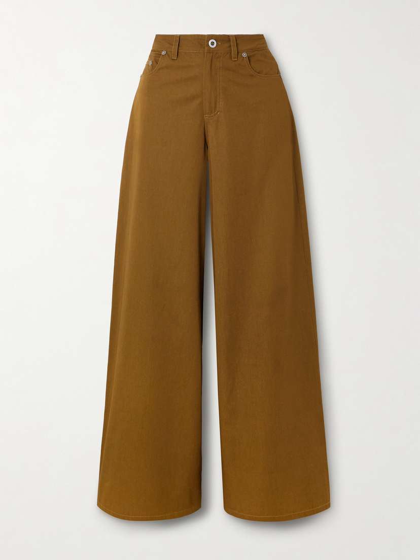 Emporio Sirenuse Nadia Silk-twill Wide-leg Pants