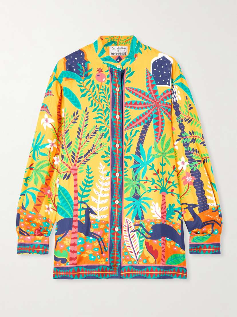 Emporio Sirenuse + Louis Barthélemy Kelsy Printed Silk-twill Shirt