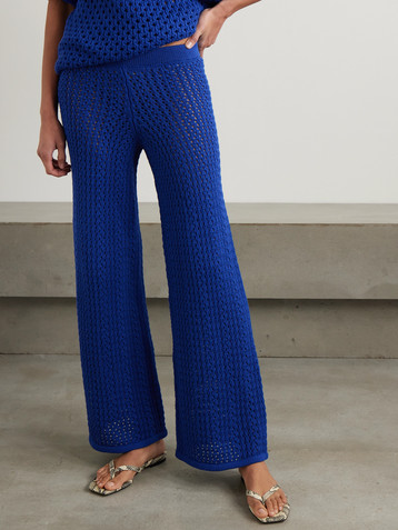ESCVDO Espina crocheted cotton flared pants