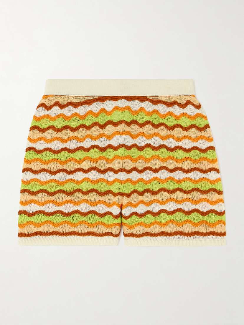ESCVDO Mullu Striped Cotton Shorts