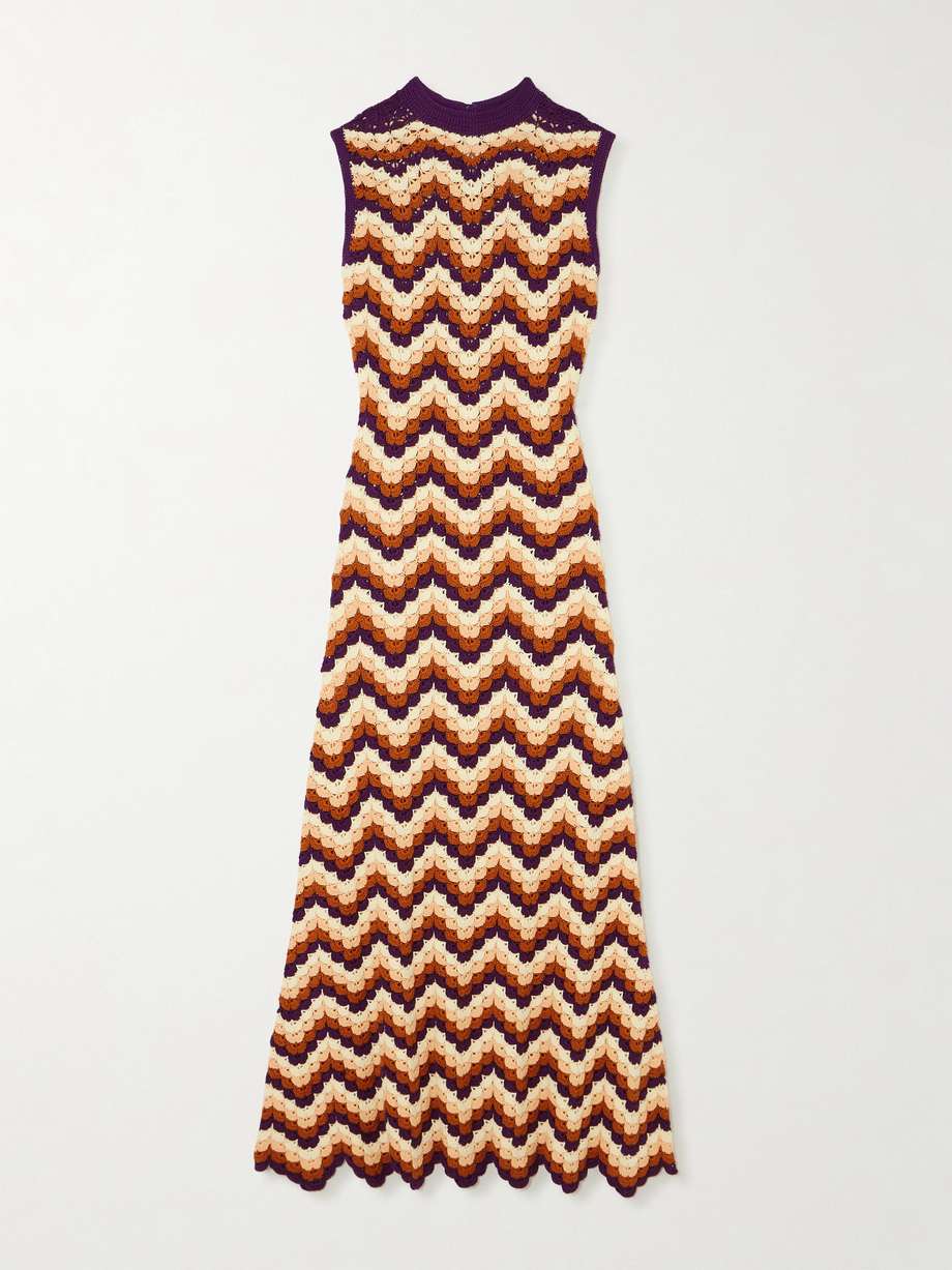 amazonas scalloped crocheted cotton maxi dress