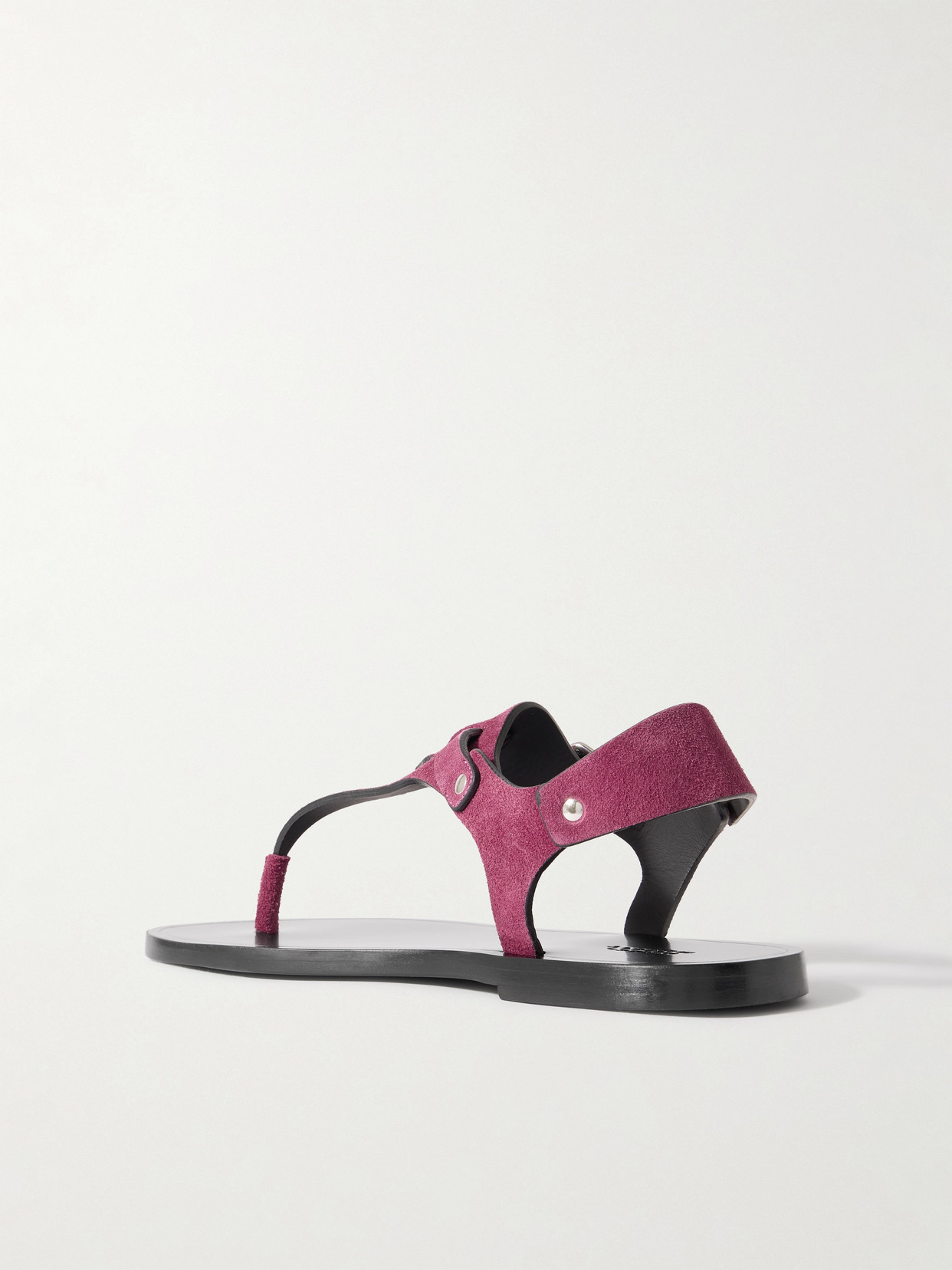 Isabel Marant Akel Embellished Suede Sandals In Purple