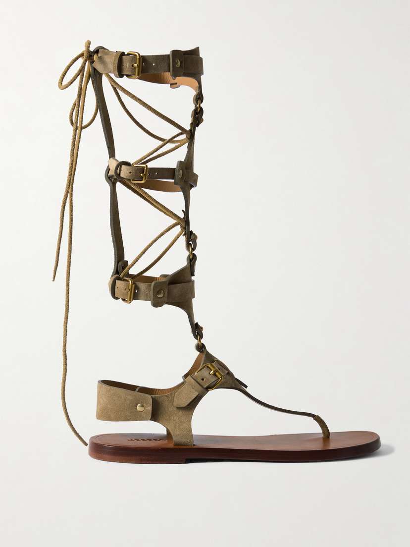 Isabel Marant Nensi Tie-detailed Leather Sandals